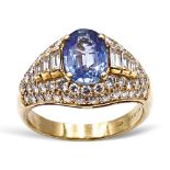 Bulgari,18kt gold ring with sapphire weight 8,1 gr.