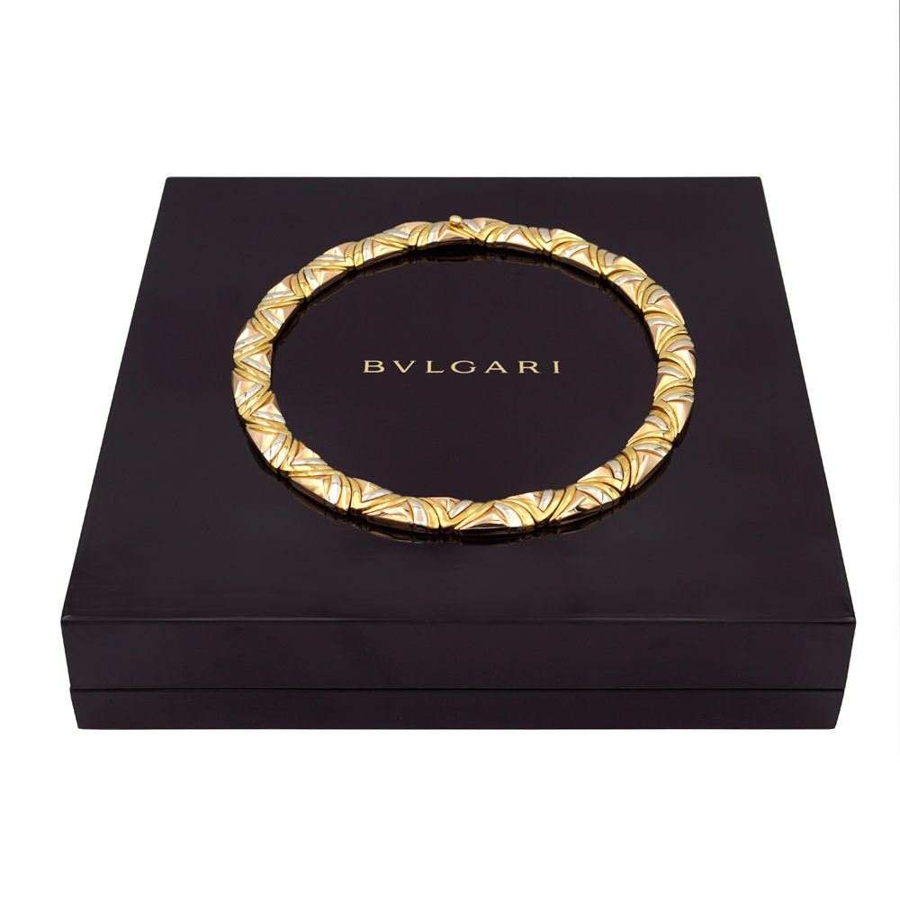 Bulgari, grometric link collier 1980/90s weight 145,1 gr. - Image 3 of 5