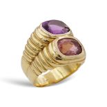 Bulgari, 18kt gold double ring weight 16,9 gr.