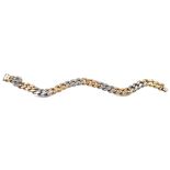 Bulgari, rose gold and platinum bracelet 70/80 s weight 70 gr.