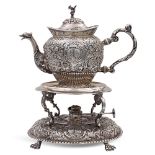 Silver teapot with warmer Holland, late 18th century weight 714 gr.