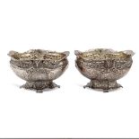 Pair of silver stands Germany, 19th century weight 368 gr.