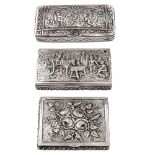 Group of silver boxes (3) Germany, 19th-20th century tot. weight 275 gr.