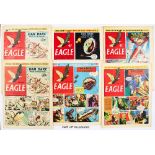 Eagle volumes 1-10 (1950-59). Complete 10 year run comprising 501 consecutive issues including two