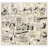 Film Fun/Terry Thomas 3 original consecutive artworks strips for Film Fun (Nov 1960) by Terry