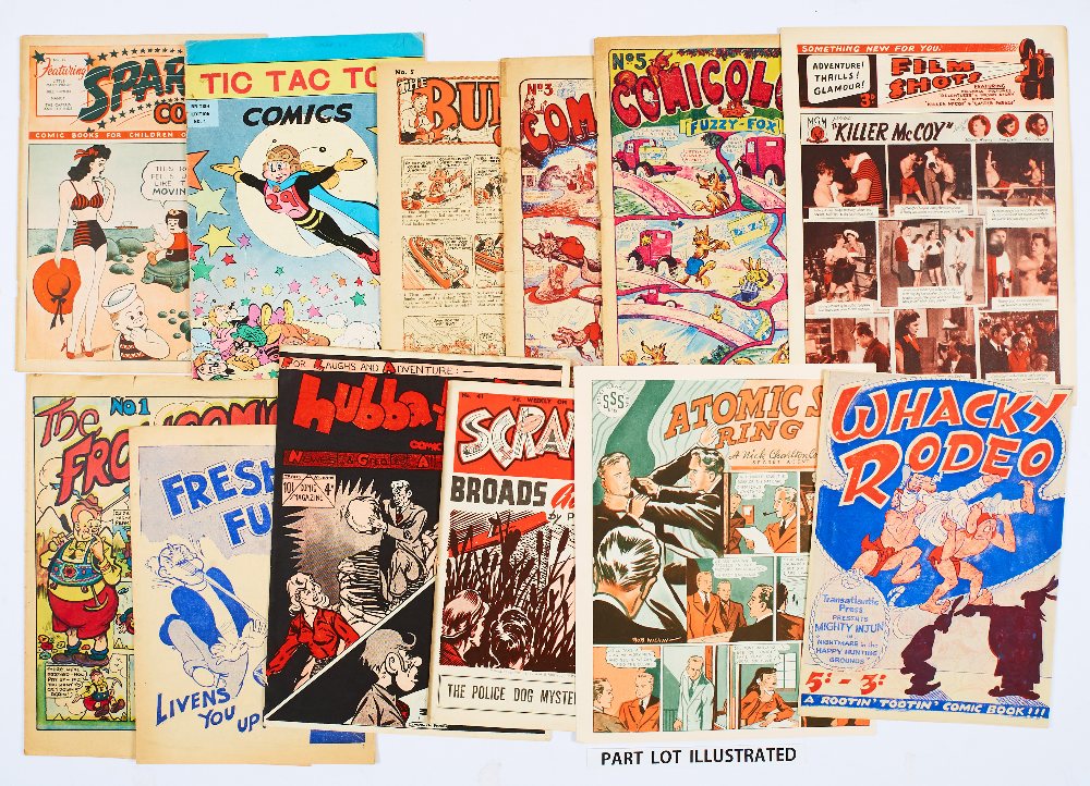 Sparkler Comics (1948-49 Donald Peters) 3, 12, 13, 15, 16. With Tic Tac Toe 1 (UK reprint of