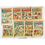 Dandy (1945) 283-308 Xmas. Complete year. First appearance of Danny Longlegs and Lazy Larry by