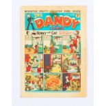 Dandy 53 Xmas (1938). First Christmas issue with pg 13 ad for the first Dandy Monster Comic.