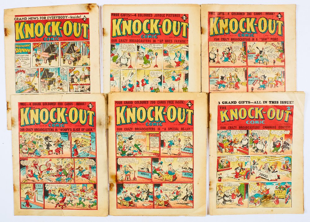 Knock-Out (1939-40) 2, 4, 5, 7, 8, 51. Bright colours, rusty staple stains. 2, 4 [vg-], 5, 7, 8,