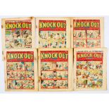 Knock-Out (1939-40) 2, 4, 5, 7, 8, 51. Bright colours, rusty staple stains. 2, 4 [vg-], 5, 7, 8,