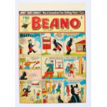 Beano/Biffo the Bear original front cover artwork (1953) drawn, painted and signed by Dudley Watkins