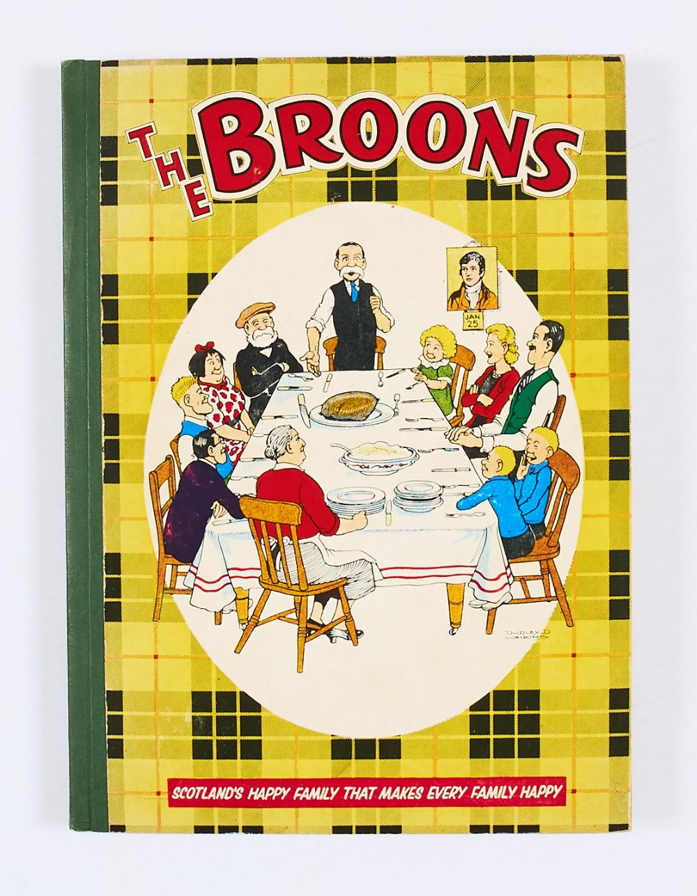 The Broons Book (1960). Burns Night Supper wi' haggis, neeps an'tatties. D.C. Thomson hardback