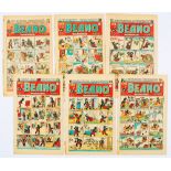 Beano (1948) 329, 335, 337, 343-345. Worn spines most retrieved from bound volume. 337 [vg], balance