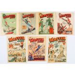 Master Comics (1944-47 L. Miller) 49, 55, 58, 74, 83, 106, 107. These UK issue numbers correspond to