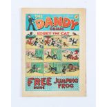 Dandy Comic No 2 (1937). Bright cover colours, cream pages, three rust marks to back cover with