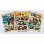 Girl 1 (1951) well worn copy [fr]. With TV Fun (1959-60) 20 issues between Sept 12 and Jan 30th (