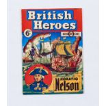 British Heroes 8 (Horatio Nelson) 1950s Sports Cartoons Ltd. From the Peter Hansen Archive. Split