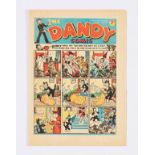 Dandy No 50 (1938). Pg 25 Tom Thumb 'Read The Beano' ad by Dudley Watkins with ad for first Dandy