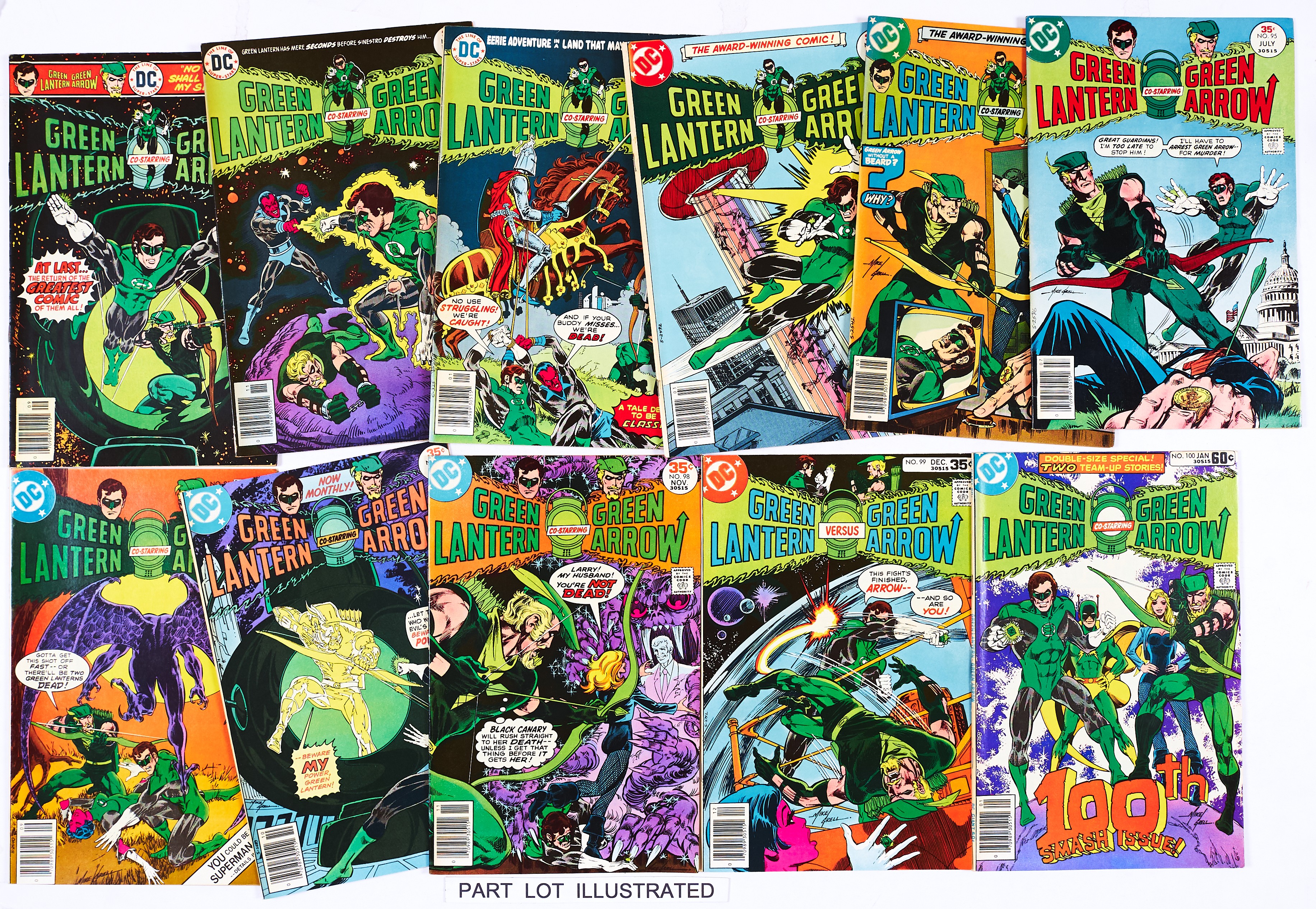 Green Lantern (1976-79) 90-120. (Majority cents copies) [fn-/vfn+] (31). No Reserve