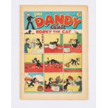 Dandy No 5 (Jan 1st 1938). Bright cover colours, light tan pages with 5 sew-holes to spine (