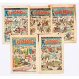 Dandy Xmas Numbers (1945-54). 203 (1945) [fr], 422 (1949) [gd], 474 (1950) [vg], 683 (1954) [vg+]