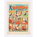 Dandy No 25 (1938). Bright cover colours with some light foxing spots to four rear pages [fn]