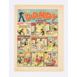 Dandy No 43 (1938). Pg 5 illustrated ad for first Dandy Monster Comic. Bright, fresh covers with