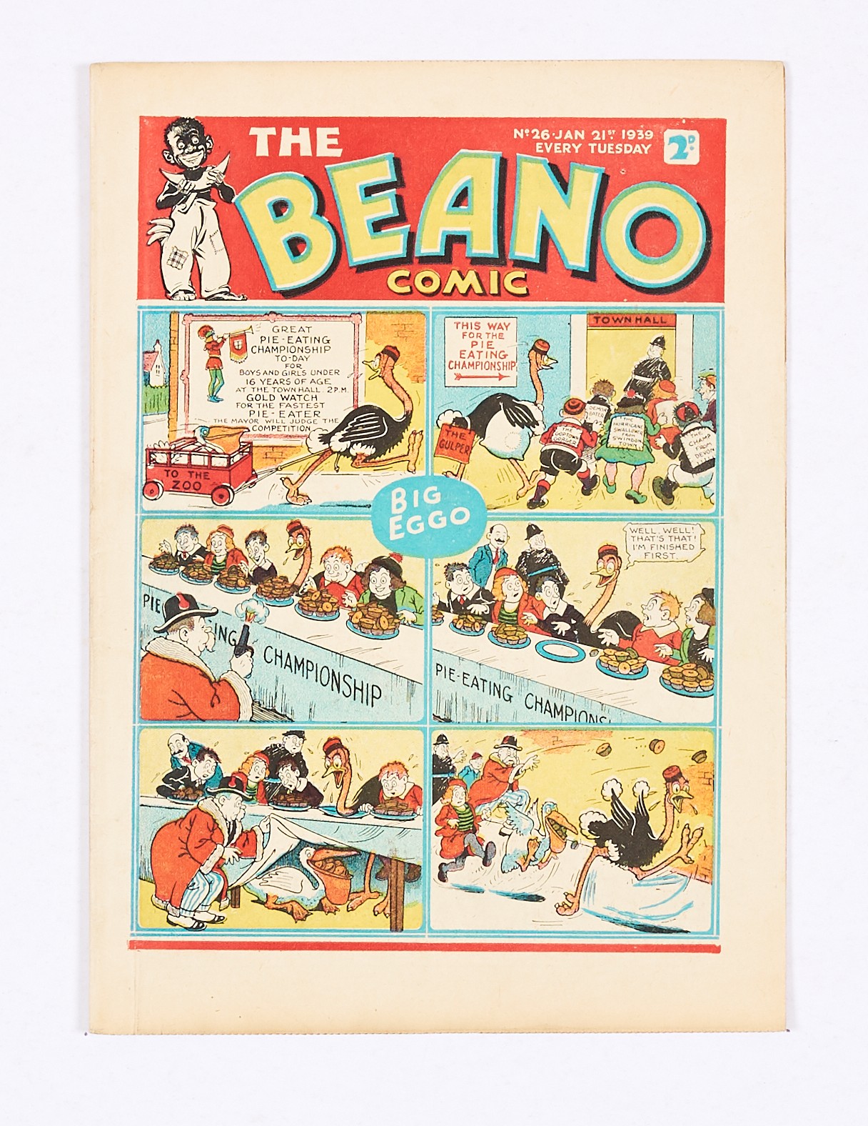 Beano No 26 (1939). Bright, fresh covers, cream pages [vfn]