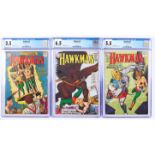 Hawkman 3 (1964). CGC 3.5. Hawkman 6 (1965). CGC 6.5. Hawkman 8 (1965). CGC 5.5. All with off-