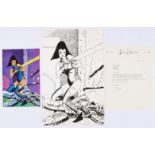 Classic X-Men 14 (1987) Original back cover artwork of Princess Lilandra drawn and signed by John