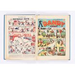 Dandy (1946) 309-334. Complete year in bound volume including two No 321 issues, one having a