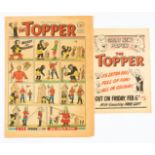 Topper No 1 (1953) with 4-page No 1 Flyer. Mickey The Monkey and Treasure Island by Dudley