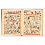 Radio Fun (Jan-Jun 1946) 378-403 in half-year bound volume. Publisher's file copies. Starring