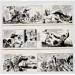 Garth: 3 original artworks (1971) by Frank Bellamy from the Daily Mirror 2nd/4th/14th August 1971.