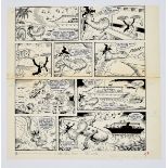 Soggy the Sea-Monster original artwork (1973) drawn and signed by Richard T. Nixon from Shiver and