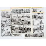 Charley's War: 4 original artworks by Joe Colquhoun from Battle-Action 269 (1979) pgs 17-20 complete