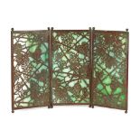 Tiffany Studios, New York, Grapevine Screen. Impressed TIFFANY STUDIOS NEW YORK & numbered 904.