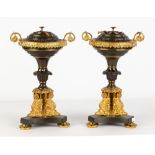 Pair of American Argon Lamps. Pair of early (c.1820) stand argand lamps. Signed on top by J.
