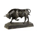 Antoine-Louis Barye (French, 1795-1875) Bronze Bull