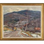 Emile Albert Gruppe (American, 1896-1978) "Early Snow Vermont". Oil on canvas. Signed 'Emile A.