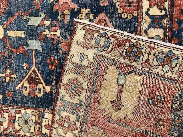 Persian Bakshaish Rug. Late 19th century. Some areas of wear and repair. 17' 5" x 11' 2". Online - Image 2 of 9