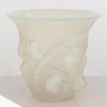 Rene Lalique Vase. Early 20th century. Signed with R. Lalique acid stamp. Excellent. Ht. 7 1/2" x