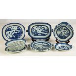 Group of Chinese Export Canton including Two Warming Plates. 19th century. Small chip to one warming