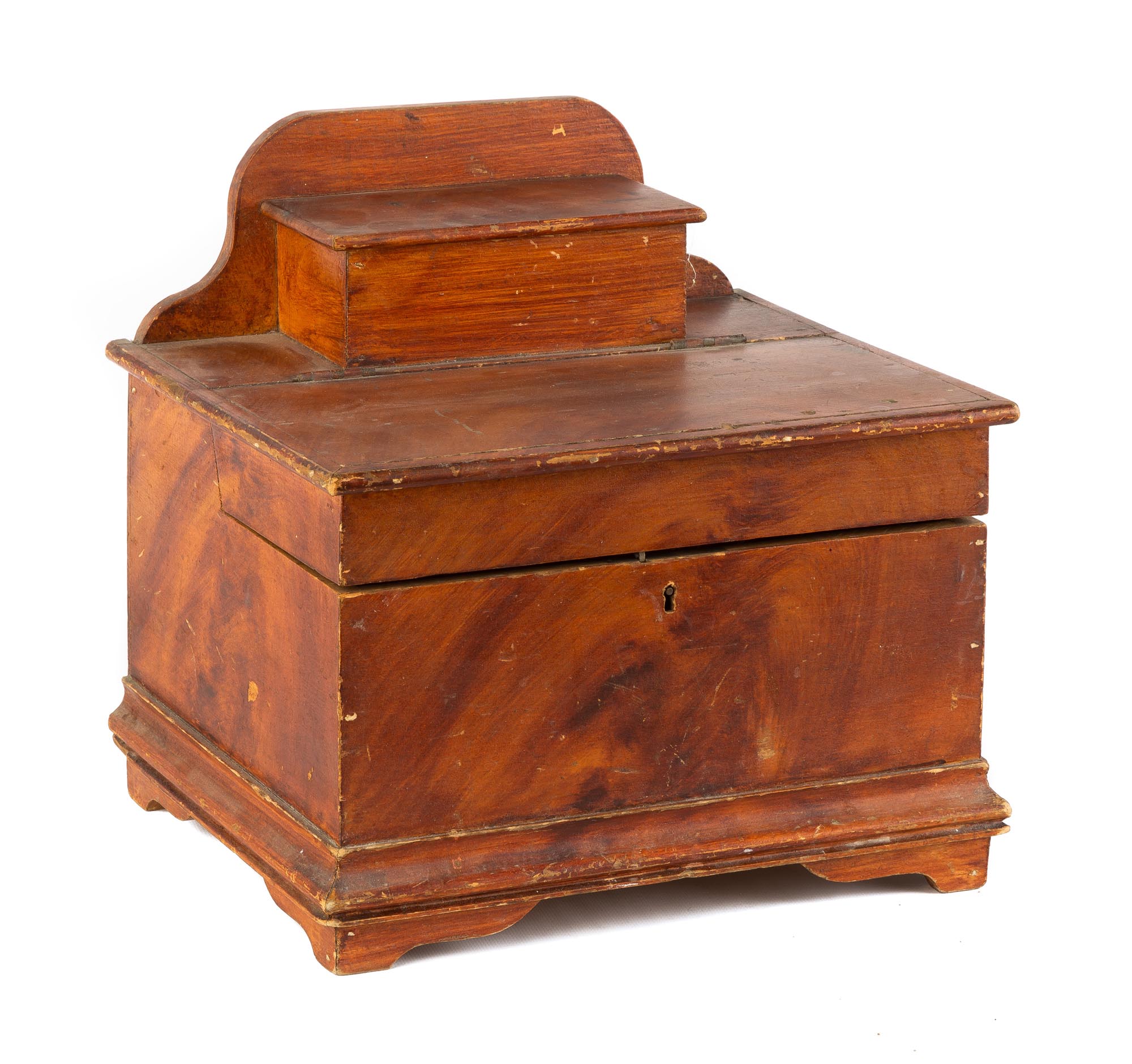 American Painted Pine Document Box. Early 19th century. Ht. 12" W 11 1/2" D 9 1/2". Online bidding