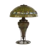 Tiffany Studios, New York, "Turtleback" Table Lamp. Impressed TIFFANY STUDIOS NEW YORK 1482. Base