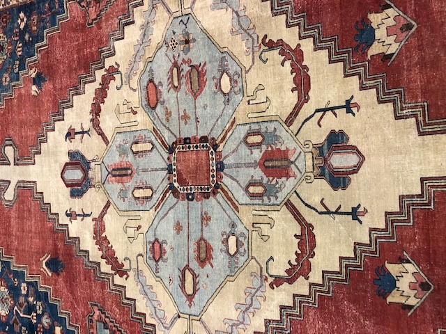 Persian Bakshaish Rug. Late 19th century. Some areas of wear and repair. 17' 5" x 11' 2". Online - Image 9 of 9