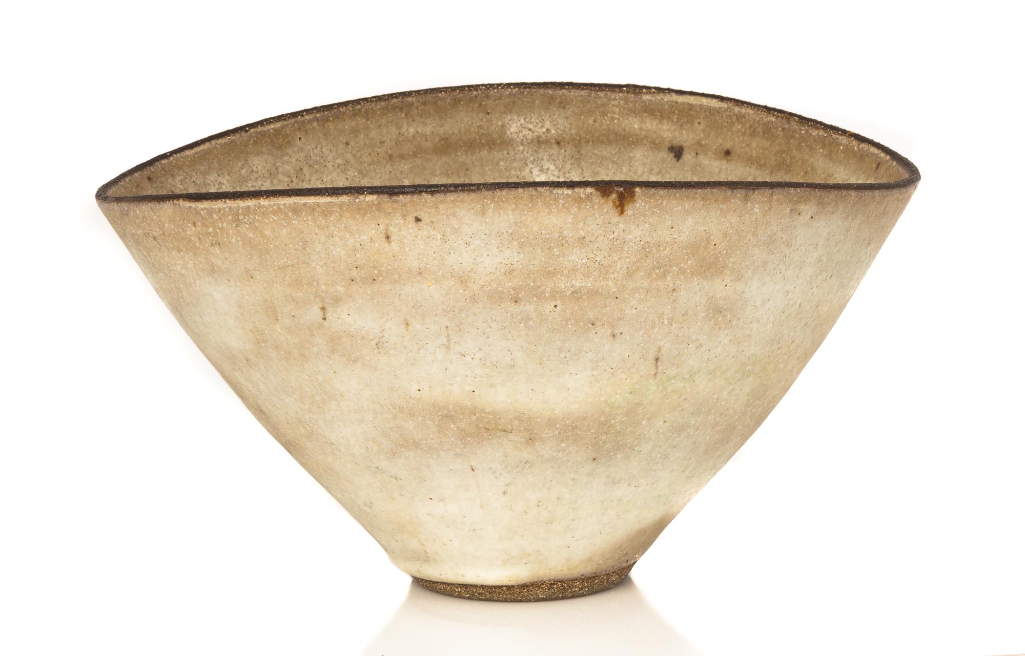 Lucie Rie (British, 1902-1995) Large Oval Bowl. 20th century. Porcelain, Impressed with artist's