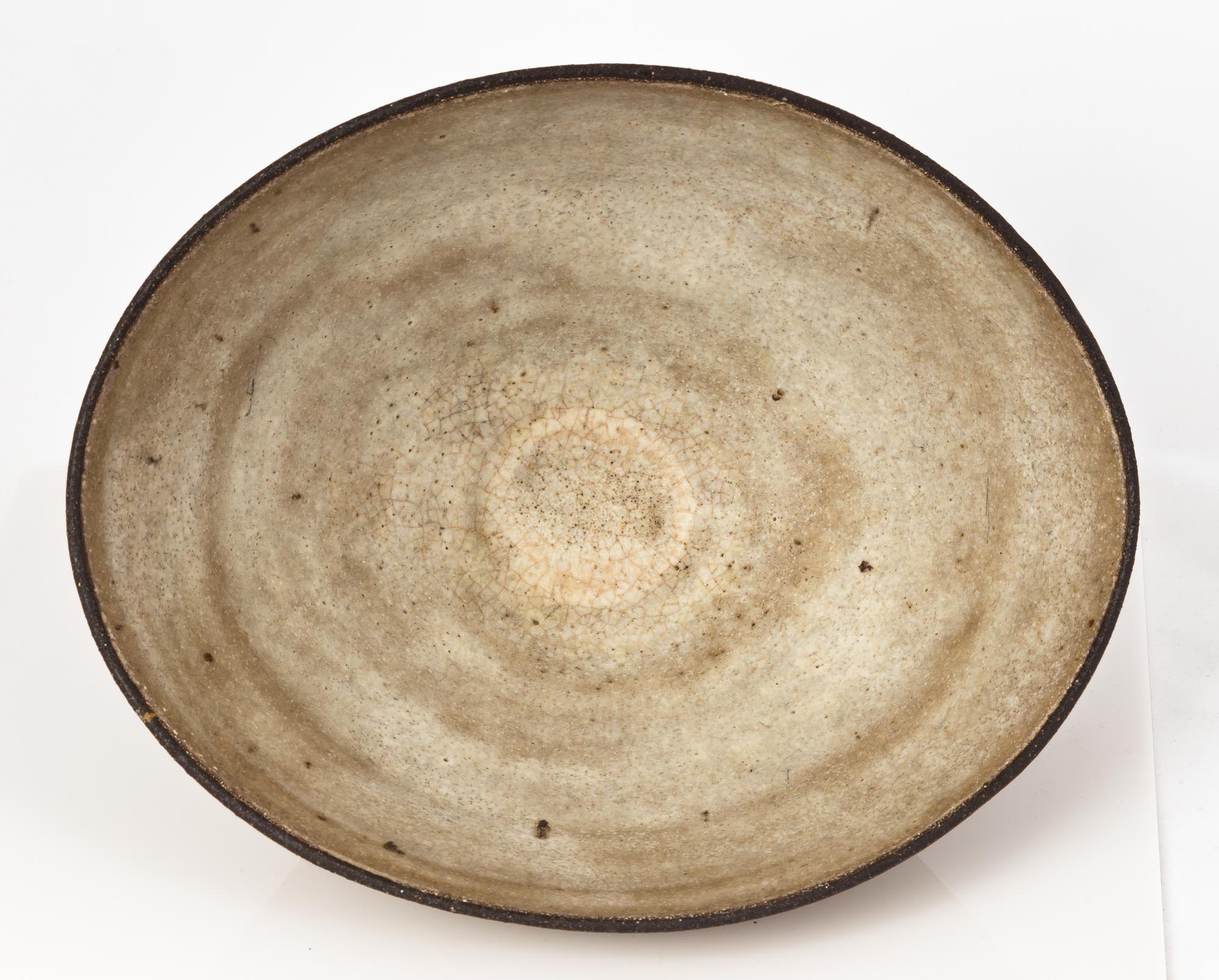 Lucie Rie (British, 1902-1995) Large Oval Bowl. 20th century. Porcelain, Impressed with artist's - Image 3 of 4