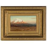 Robert Swain Gifford (American, 1840-1905) "Mount Shasta, California". Oil on canvas. Signed 'R.