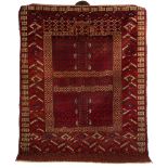 Bokara Oriental Rug. Some even wear, otherwise very good. 5'6" x 4'3". Online bidding available: